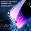 A close-up of a phone screen protector with text highlighting its features, set against a dark, abstract background with water-like elements. Produktbild-Vorschau