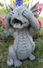 Süsser Gartendrache Augen zu Drache Figur Gartenfigur 27 cm Produktbild-Vorschau 6