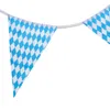 Wimpelkette mit Rautenmuster blau-weiß - 5er Set Produktbild-Vorschau 3