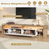 Meuble TV Merax avec éclairage LED pour écran de 75 pouces, Voir les images du produit 8