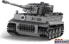 A gray Lego-style model of a Tiger Tank is shown from a front-facing, slightly angled perspective against a white background. A watermark is present in the bottom right corner. Náhľad obrázku produktu