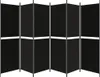 vidaXL 6dílný paraván černý 300x180 cm Látka Náhled obrázku produktu 4