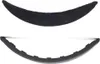 Two black curved headbands are shown against a white background. The top headband is covered in a soft, fuzzy material, while the bottom headband is made of a smoother material with small clips along its edge. Voir les images du produit