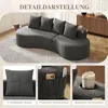 STILVORA Sofa mit Leinenstoff atmungsaktiv und 4 Produktbild-Vorschau 6