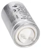 A close-up of a cylindrical capacitor with text and markings on its surface. Produktbild-Vorschau