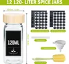 LZQ 12 pcs ensemble de bocaux à épices de ménage, 120ml Voir les images du produit 2