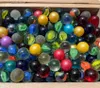Glasmurmeln 200 Stück 16 mm bunter Mix mit Holz Schatzkiste Produktbild-Vorschau 4