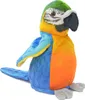 A plush toy parrot sitting on a white background. Produktbild-Vorschau