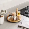 BELLWOOD Lazy Susan geteilt, weiß/natur Produktbild-Vorschau 9