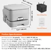 SucceBuy Tragbare Toilette von für Camping, 3,2 Gallonen Produktbild-Vorschau 7