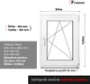 Sklepní okno Bílé 750X550mm dvojsklo (32 mm) Náhled obrázku produktu 2