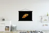 MuchoWow® Textilposter Fisch - Linie - Schwarz 150x100 cm Produktbild-Vorschau 2