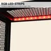 Puluomis wandplank met RGB-verlichting, 120 cm, MDF-houten Productafbeelding-voorbeeld 5