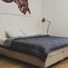 Mikrofaser-Bettdecke aus Stahl und Silber, 220 x 240 cm Produktbild-Vorschau 11