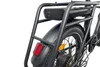A close-up view of the rear wheel, fender, and battery pack of an electric bicycle. Produktbild-Vorschau
