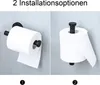 Toilettenpapierhalter Schwarz Matt Klorollenhalter Produktbild-Vorschau 3