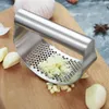 Knoblauchpresse, Zerkleinerer, Handpresse Aus Stahl, Produktbild-Vorschau 2