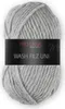 A ball of grey yarn with a black label wrapped around it. Produktbild-Vorschau