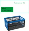 Novaliv Klappbox 45l Blau 4er Set - Faltbare Korbbox mit Produktbild-Vorschau 6