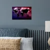 MuchoWow® Poster Weltkarte - Schwarz - Rosa 30x20 cm - Produktbild-Vorschau 4