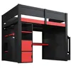 A loft bed with a desk and storage. Produktbild-Vorschau