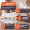 SalesFever Couchtisch rund | mit 2 Ablagen | Glasplatte Produktbild-Vorschau 3