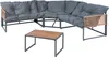 Loungeset 'Karg' Sofa mit Couchtisch Kissen Dunkelgrau / Produktbild-Vorschau 2