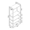 A technical drawing of a shelving unit with dimensions indicated. Náhled obrázku produktu