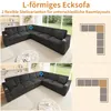 Merax L-förmiges Ecksofa, 6-Sitzer Modulsofa Sofa mit USB Produktbild-Vorschau 6