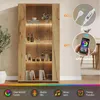 Vitrinenschrank mit 2 Glastüren, 4 Ablageflächen & Produktbild-Vorschau 3