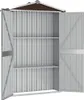 vidaXL Prístrešok na náradie hnedý 116x45x175 cm Náhľad obrázku produktu 4