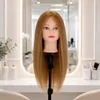 Tête à coiffer Ela - Cheveux naturels 60 cm avec trépied Voir les images du produit 12