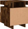 A close-up, angled view of a wooden nightstand with a drawer. Náhled obrázku produktu