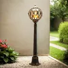 Stehleuchte außen IP43 Kupfer E27 115 cm Glas Aluminium Produktbild-Vorschau 1