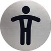 DURABLE PICTO piktogram ''WC dla Panów'' Ø 83 mm, Srebrny, Podgląd zdjęcia produktu 1