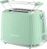 A mint green Russell Hobbs toaster with a chrome bun warmer attachment. Podgląd zdjęcia produktu