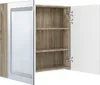 Mobiletto per specchio da bagno bianco e rovere 80 x 12 x Anteprima dell’immagine prodotto 5