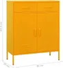 vidaXL Lagerschrank Senfgelb 80x35x101,5 cm Stahl Produktbild-Vorschau 7