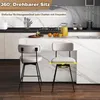 Sgabelli da bar girevoli, set da 2, beige, rivestimento in Anteprima dell’immagine prodotto 5
