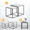 FORTENA Couchtisch 2er Set Quadratisch Weiß Schwarz – Produktbild-Vorschau 12