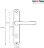 KOTARBAU Türdrücker 90 mm WC Türgriff Satin Türbeschlag Produktbild-Vorschau 7