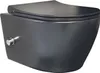 Aloni WC Schwarz Matt Spülrandlos Wand WC mit Taharet Produktbild-Vorschau 1