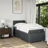 vidaXL Boxspringbett mit Matratze Dunkelgrau 100x200 cm Produktbild-Vorschau 3