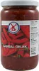 A jar of Sambal Oelek chili paste with red chilies on the label. Produktbild-Vorschau