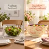 Melamin Schüssel 500ml Ø15cm Creme Vanille Bowl mit Muster Produktbild-Vorschau 6