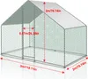 Pollaio 3x2x2m recinto per polli ruspanti XL con serratura Anteprima dell’immagine prodotto 2