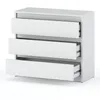 A white, three-drawer dresser is shown against a white background. Produktbild-Vorschau