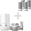 A water filter faucet attachment and replacement filters are shown on a white background. Náhled obrázku produktu