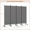 Dzielnik pokoju COSTWAY 225 x 173 cm na kółkach, Podgląd zdjęcia produktu 3