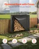 Metalowy stojak na drewno opałowe SucceBuy, 122x32x118 cm, Podgląd zdjęcia produktu 2